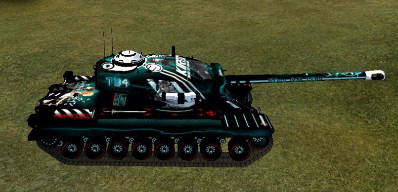 Шкурка для Американского тяжёлого премиум танка Т34 в стиле аниме
